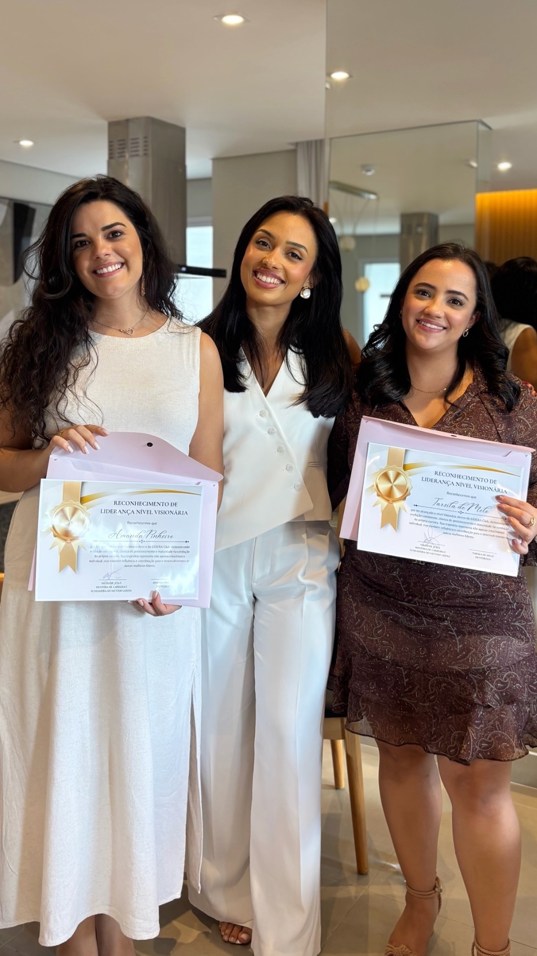 Reconhecimento de Liderança Nível Visionária com mentoradas